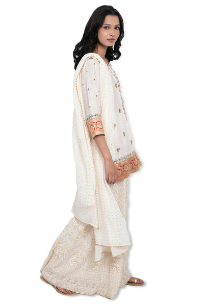 monisha jaising Taj Sharara white online shopping melange singapore indian designer wear