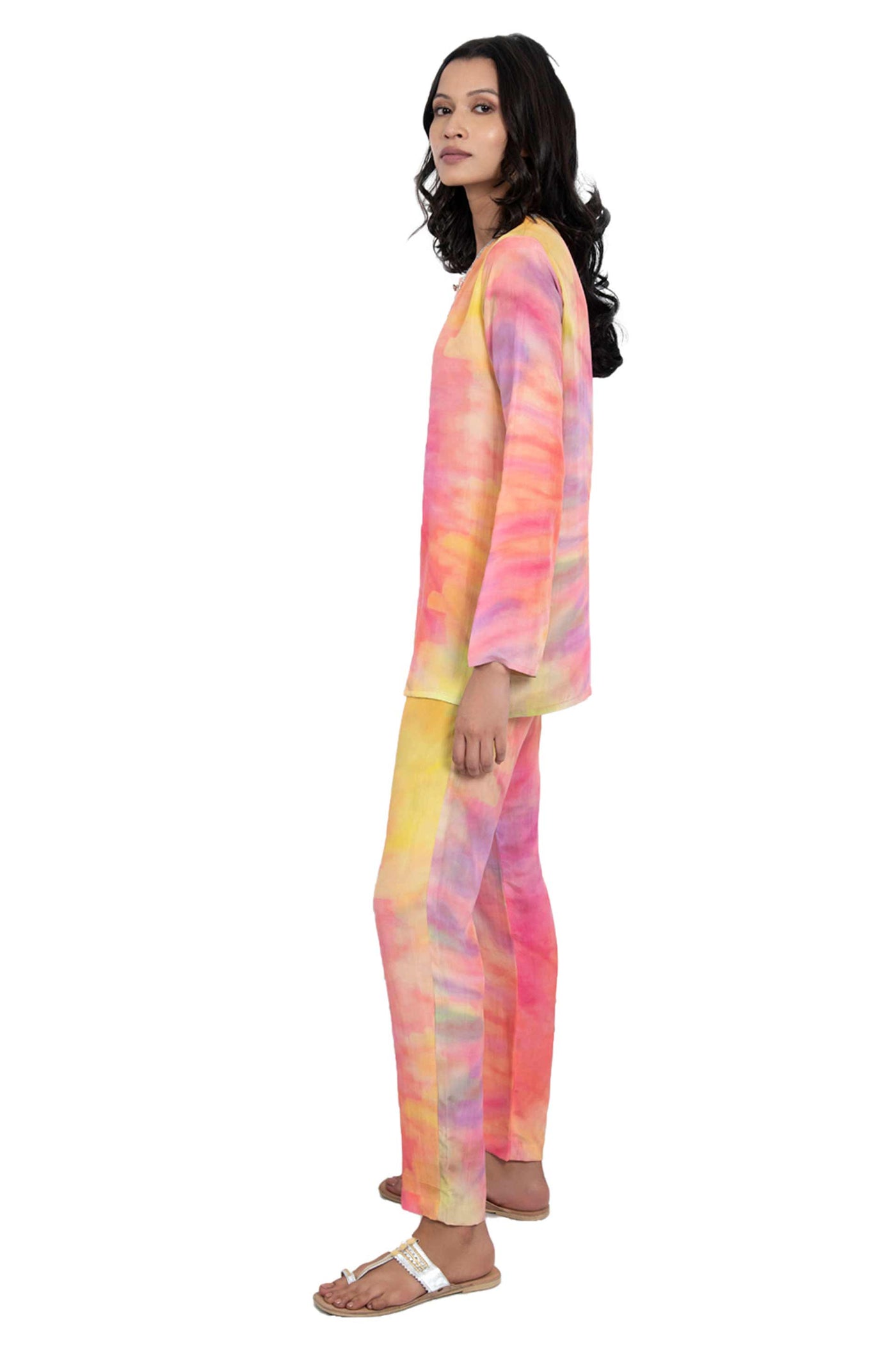 Monisha jaising Tye Dye Set multicolor online shopping melange singapore indian designer wear