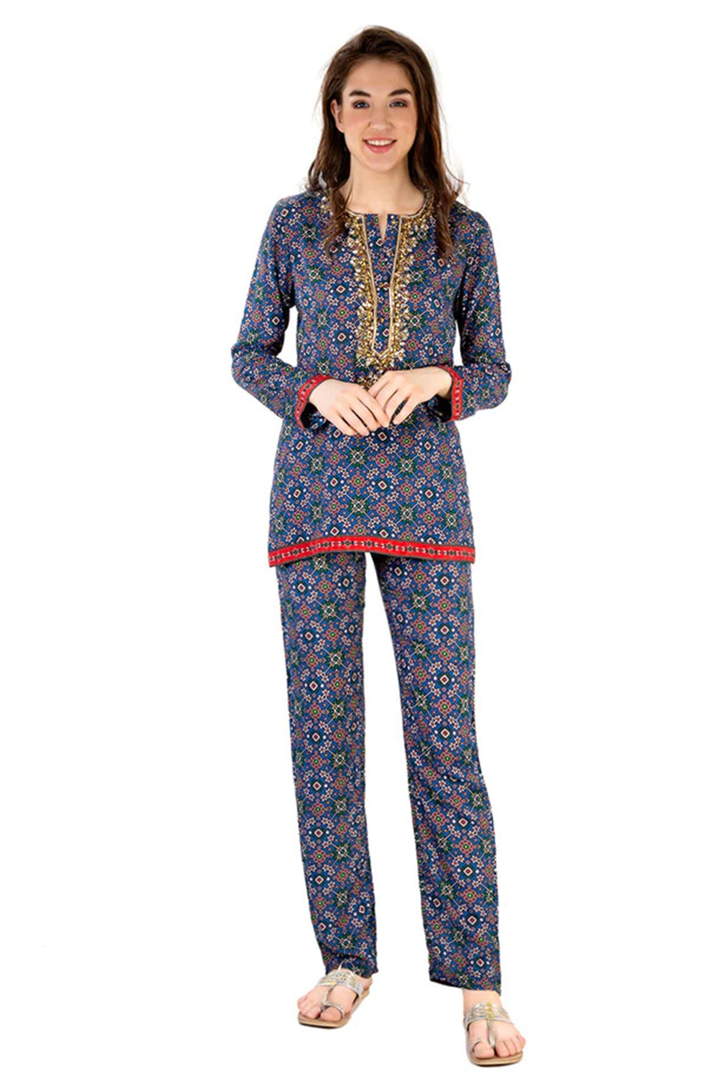 Monisha Jaising Patola Set blue online shopping melange singapore indian designer wear