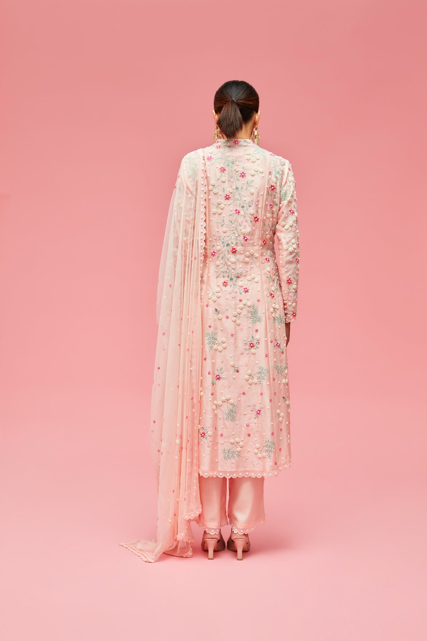 nachiket barve Nishat Bagh Kalidar Kurta With Slip And Scallop Edged Palazzos And Izmir Embroidered Tulle Dupatta festive fusion Indian designer wear online shopping melange singapore