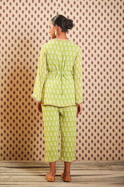 Lime Green Georgette Kurta Set