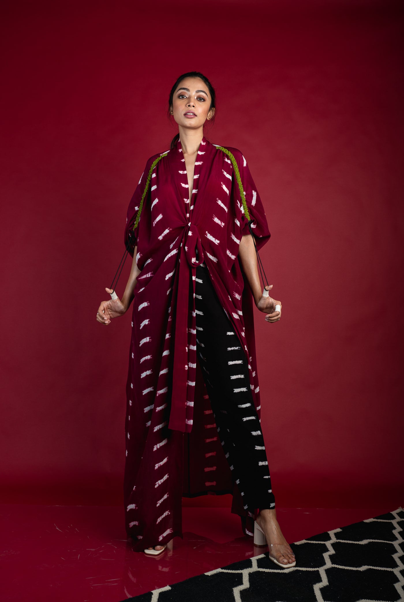 Nupur Kanoi Big Jacket With Blouse and Salwar Pants Set Pink  Online Shopping Melange Singapore Indian Designer Wear