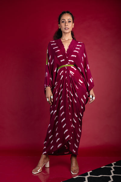 Nupur Kanoi Drawstring Kite Dress Pink  Online Shopping Melange Singapore Indian Designer Wear