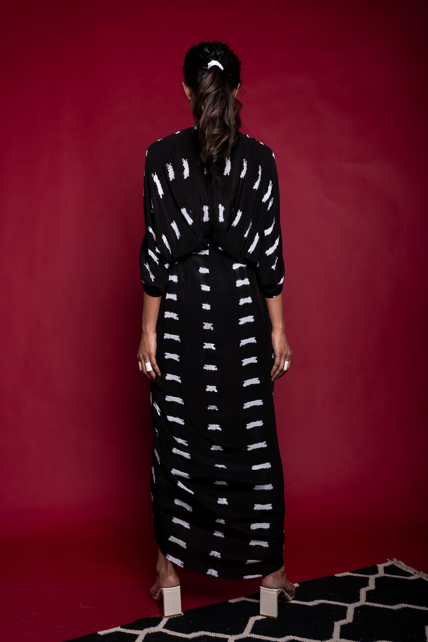 Nupur Kanoi Gather KK Dress Black  Online Shopping Melange Singapore Indian Designer Wear
