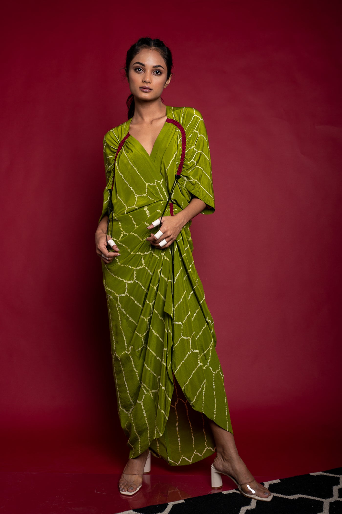 Nupur Kanoi Gather KK Dress Pista Green Online Shopping Melange Singapore Indian Designer Wear