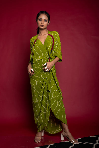 Nupur Kanoi Gather KK Dress Pista Green Online Shopping Melange Singapore Indian Designer Wear