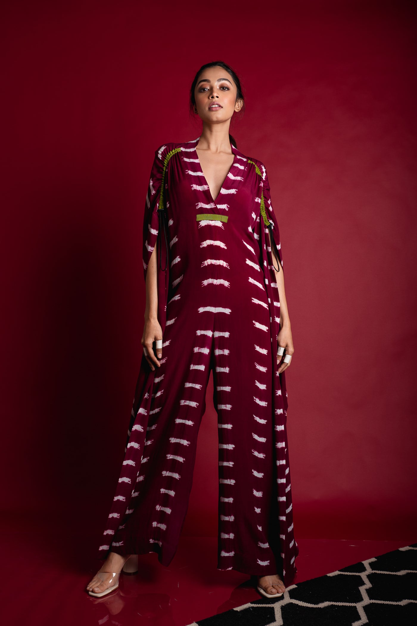 Nupur Kanoi Kaftan jumpsuit Pink  Online Shopping Melange Singapore Indian Designer Wear