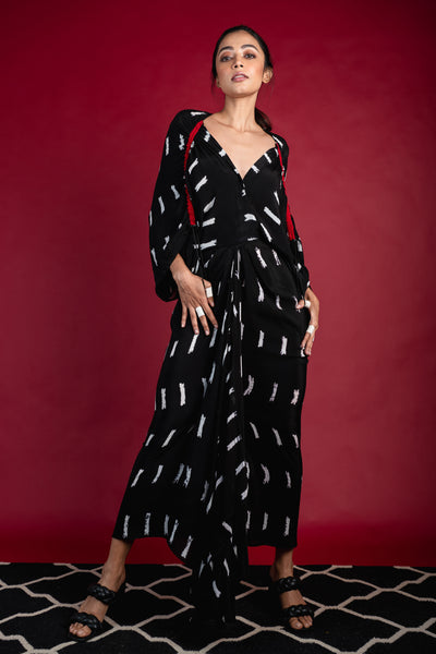 Nupur Kanoi Kaftan KK dress Black  Online Shopping Melange Singapore Indian Designer Wear