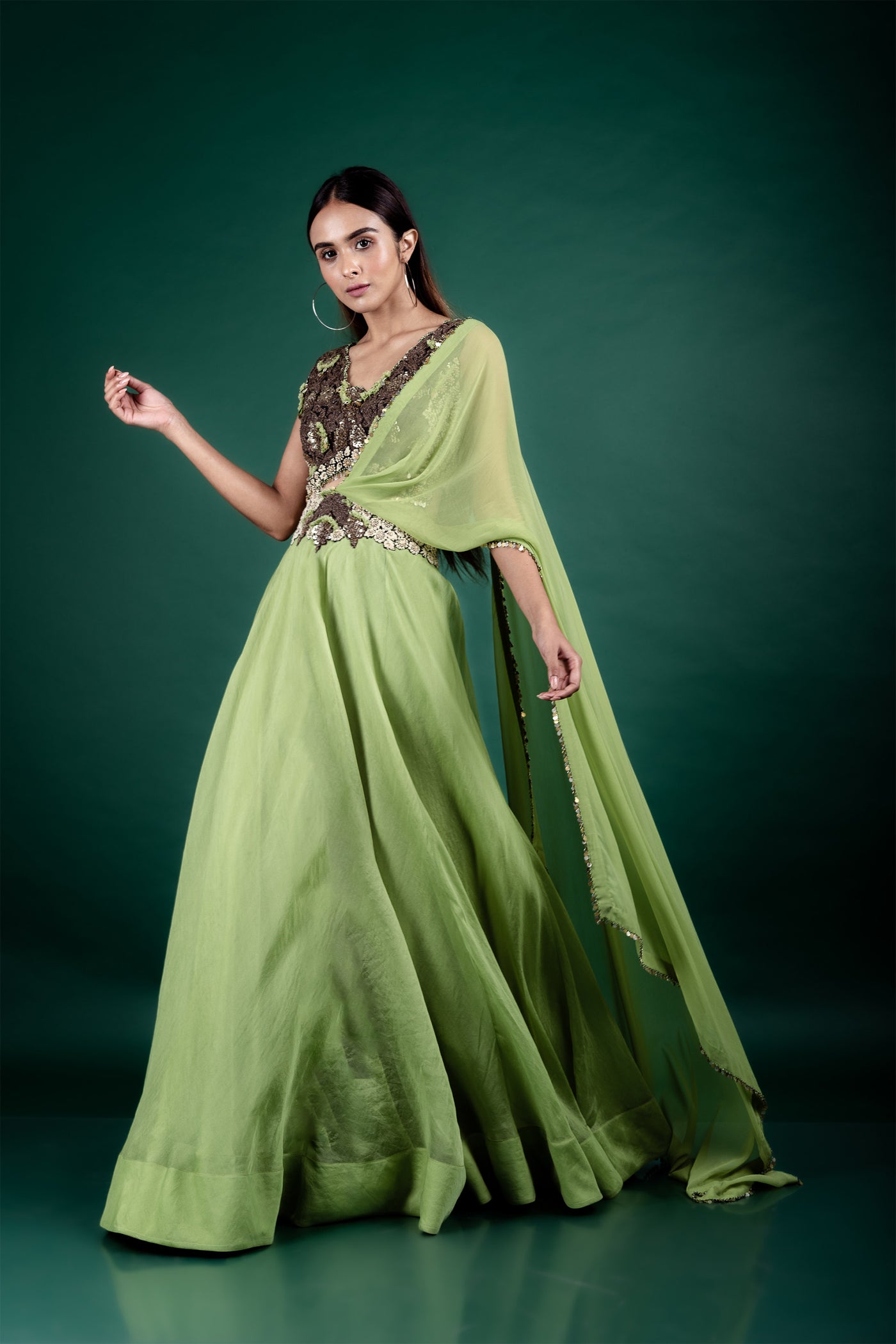 Nupur Kanoi Lehenga With Blouse Set pista festive fusion indian designer wear online shopping melange singapore