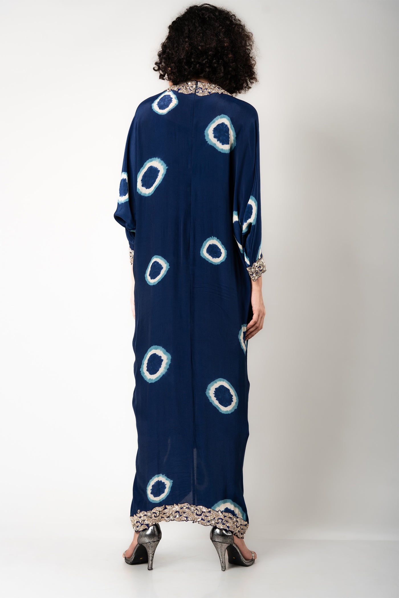 Nupur Kanoi Rekha Dress blue off white festive fusion indian designer wear online shopping melange singapore