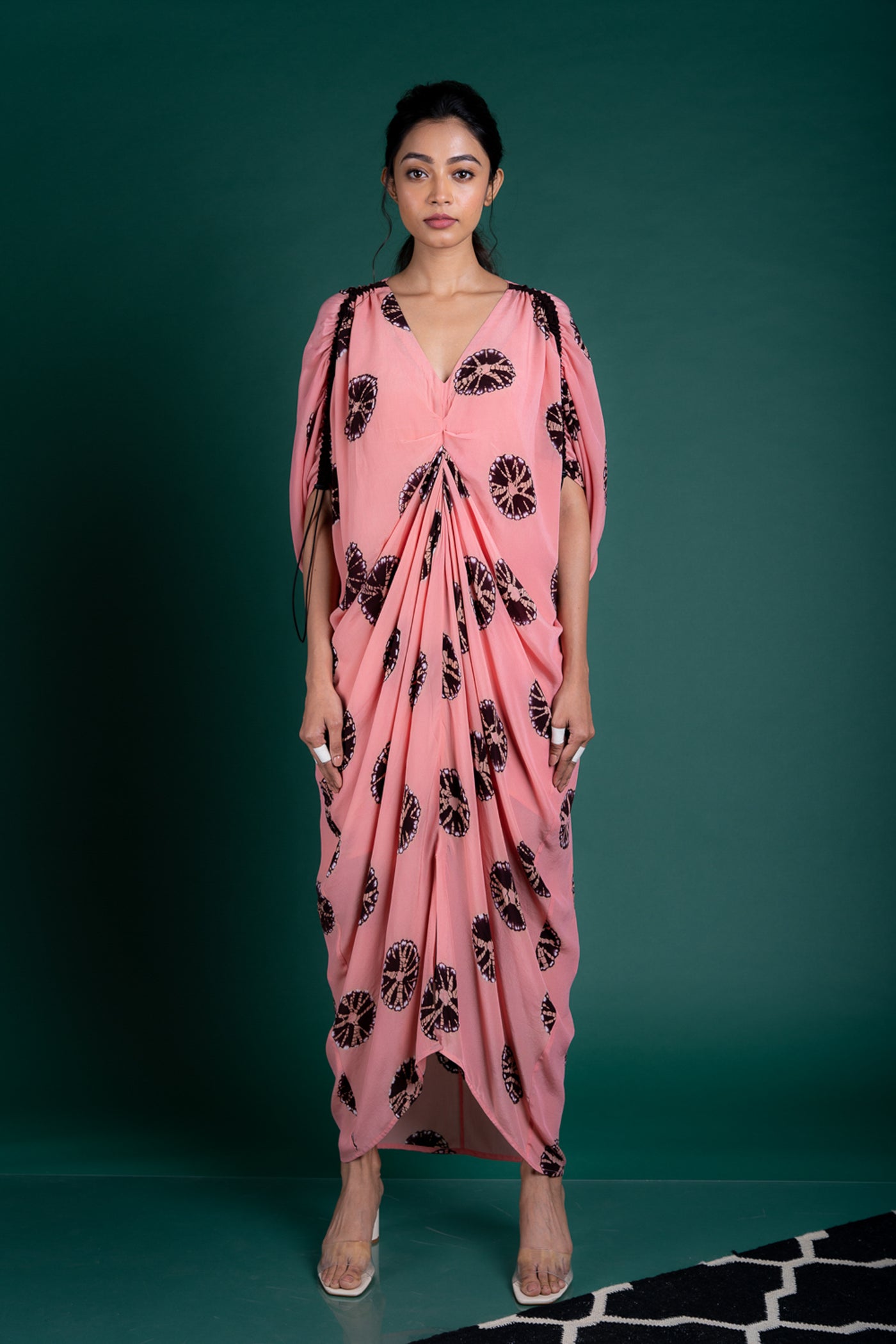 Nupur Kanoi Rekha Dress Brown and Old-rose Online Shopping Melange Singapore Indian Designer Wear