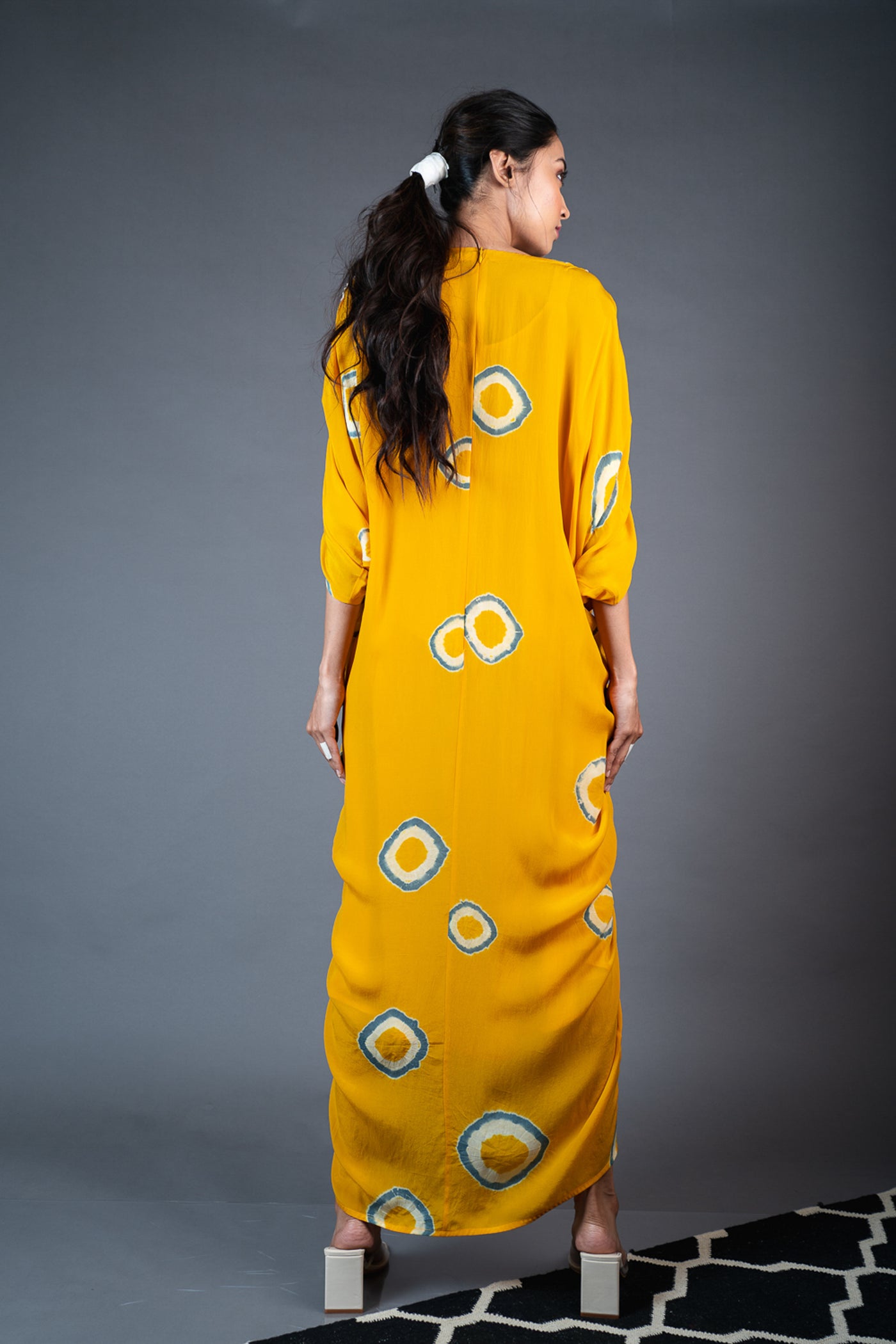 Nupur Kanoi Rekha Dress Mustard and Grey Online Shopping Melange Singapore Indian Designer Wear
