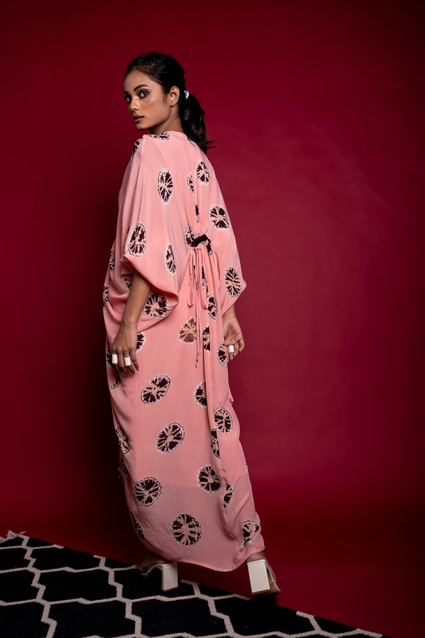 Nupur Kanoi Rekha Dress Old-rose and Brown Online Shopping Melange Singapore Indian Designer Wear
