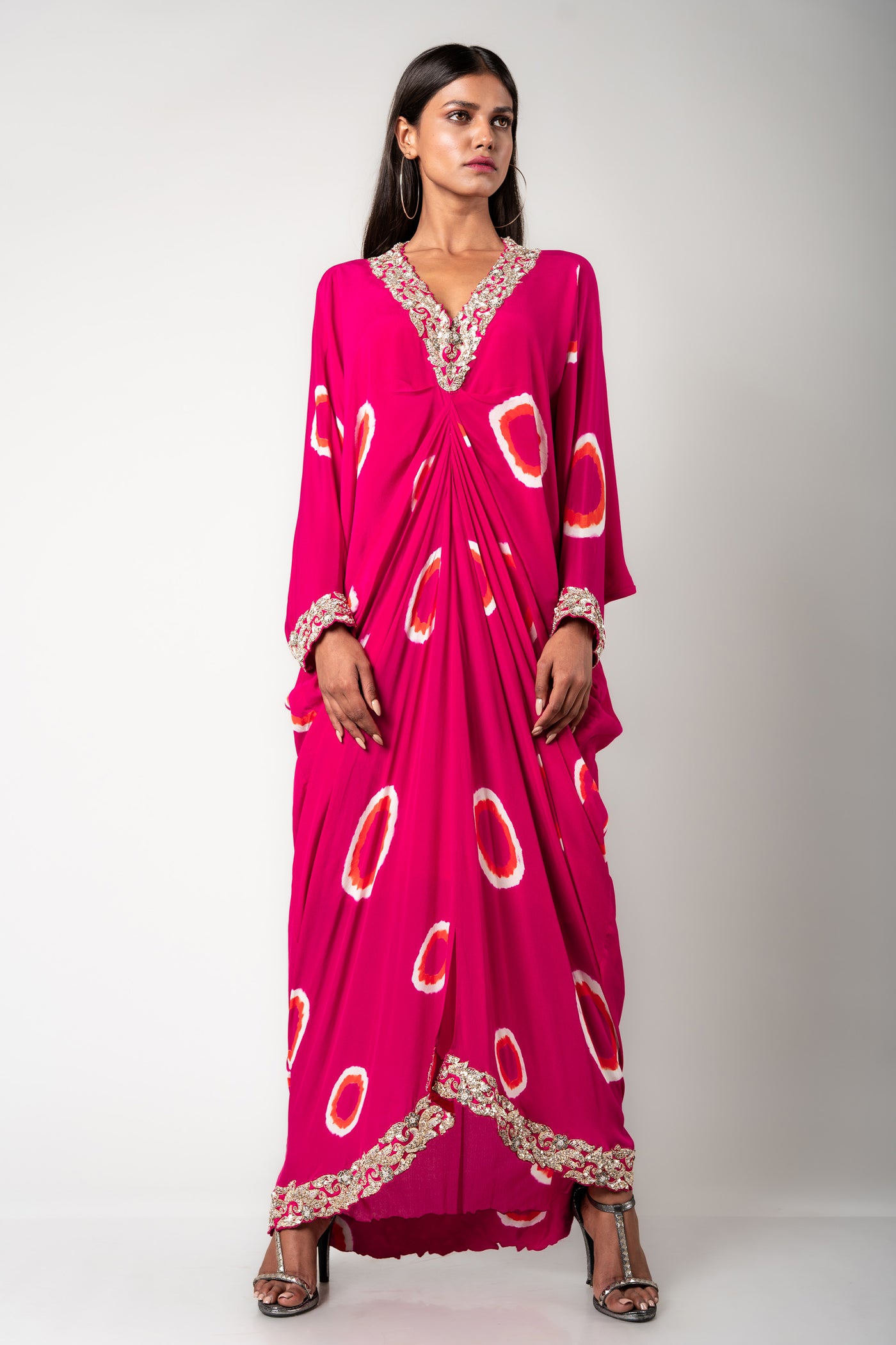 Nupur Kanoi rekha dress rani orange festive fusion indian designer wear online shopping melange singapore