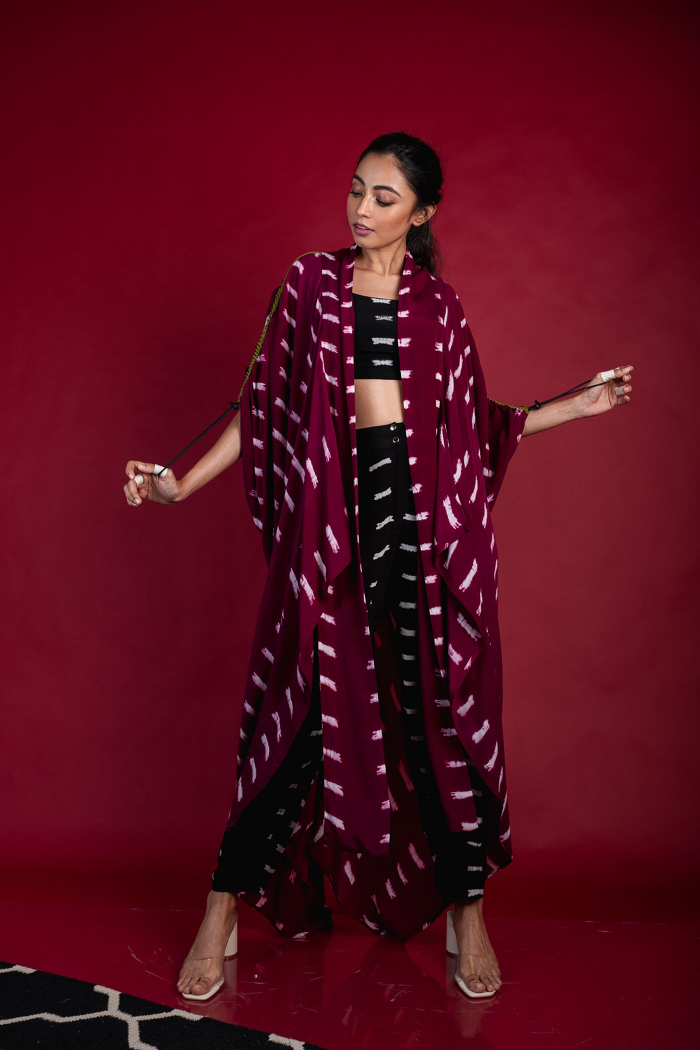 Nupur Kanoi Tail-Coat With Blouse and Salwar Pants Set Pink  Online Shopping Melange Singapore Indian Designer Wear