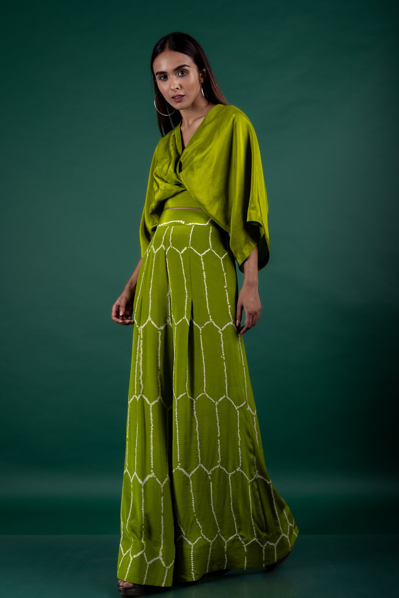 Nupur Kanoi Top With Pants Set Pista  Online Shopping Melange Singapore Indian Designer Wear