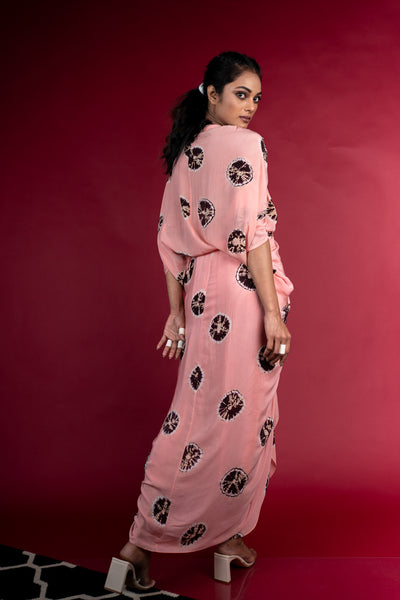 Nupur Kanoi Zipper KK Dress Old-rose and Brown Online Shopping Melange Singapore Indian Designer Wear