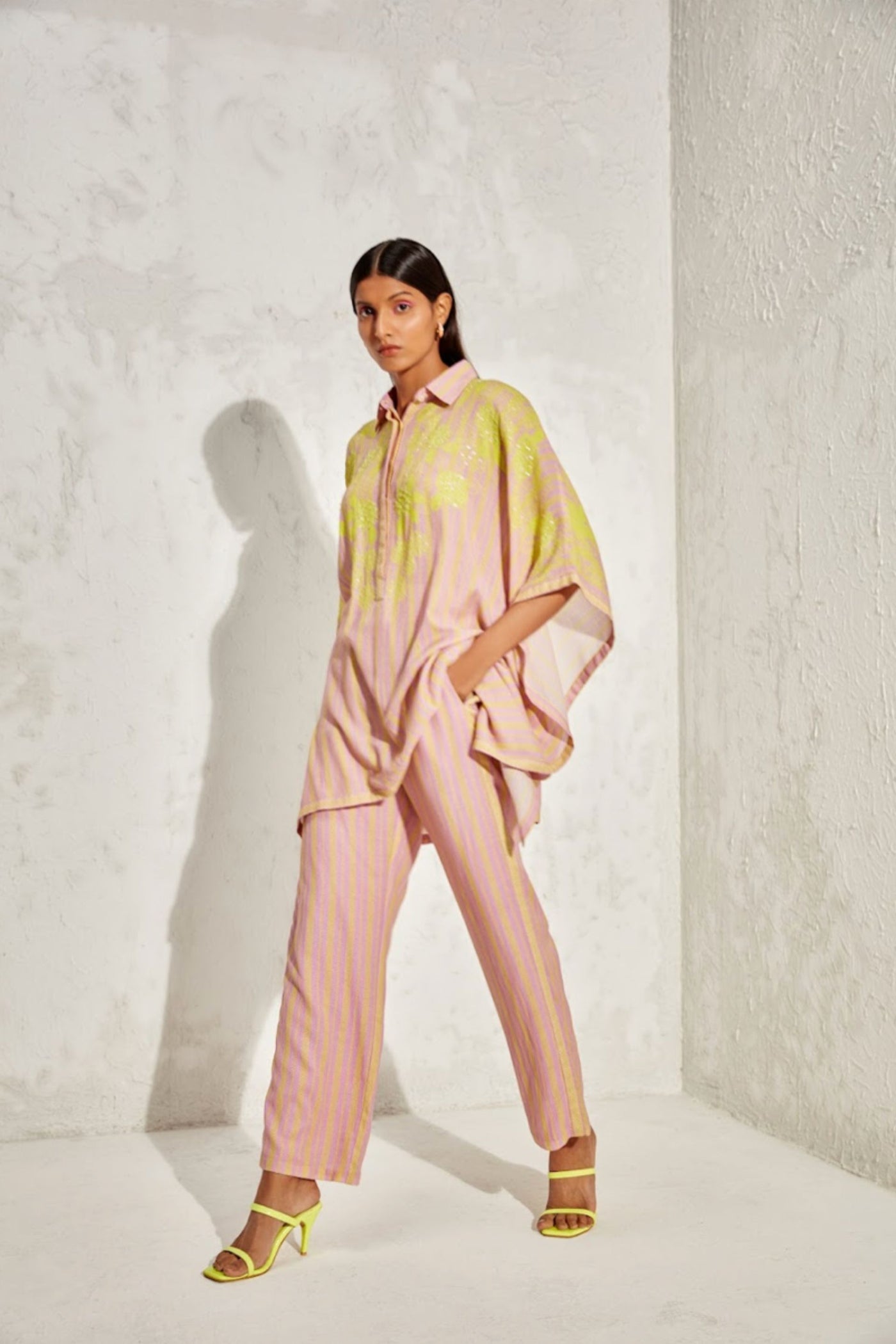 Namrata Joshipura Acadia Collar Kaftan Set Indian designer online shopping melange singapore
