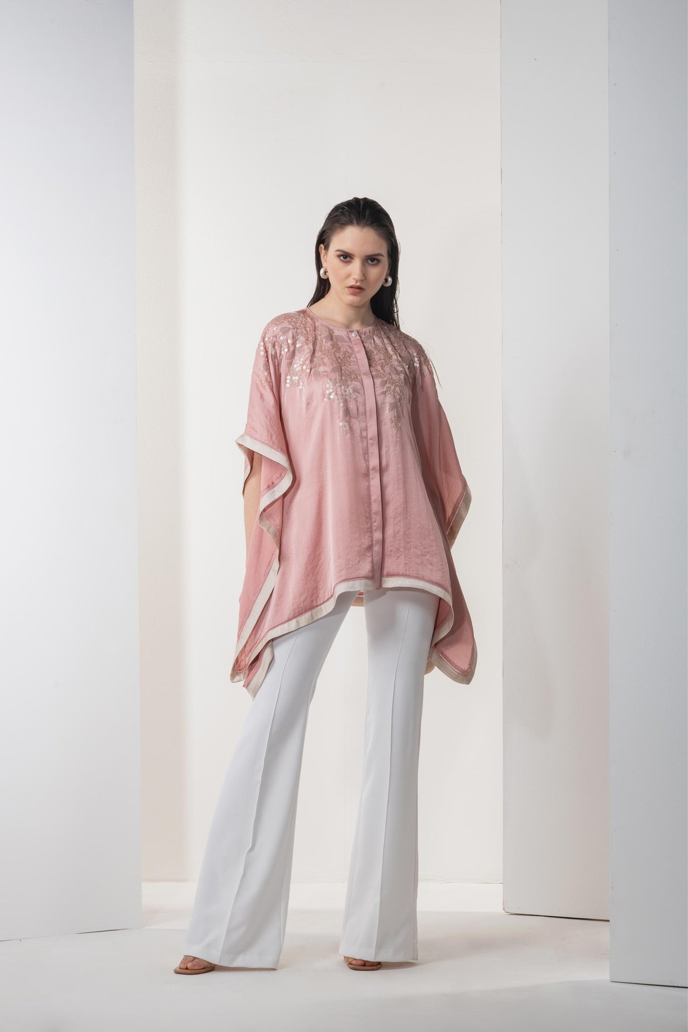 Namrata Joshipura Amaryllis Kaftan Top pink western indian designer wear online shopping melange singapore