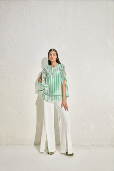 Namrata Joshipura Aster Stripes Double Layer Top indian designer online shopping melange singapore