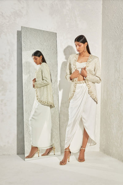 Namrata Joshipura Belladonna Jacket Skirt Set indian designer online shopping melange singapore