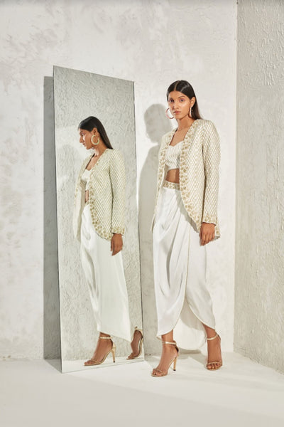 Namrata Joshipura Belladonna Jacket Skirt Set indian designer online shopping melange singapore