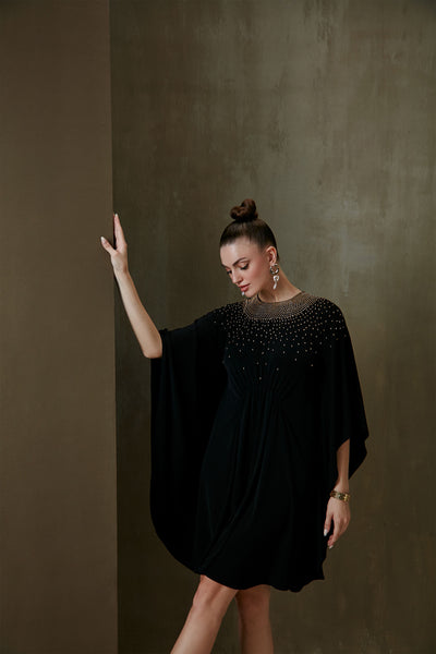 Namrata Joshipura Crusted Kaftan Dress black indian designer fashion online shopping melange singapore