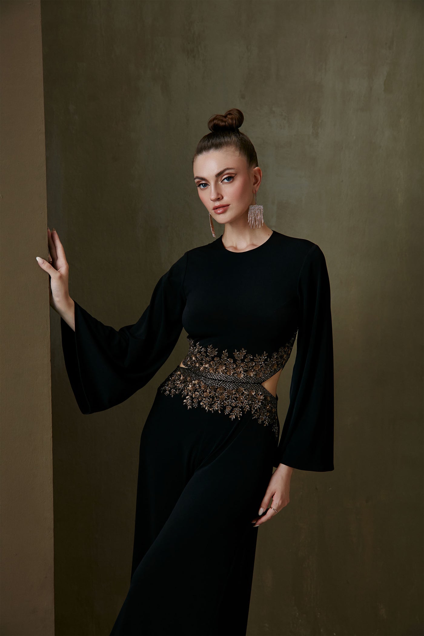 Namrata Joshipura Cypress Wide Leg Jumpsuit black indian designer fashion online shopping melange singapore