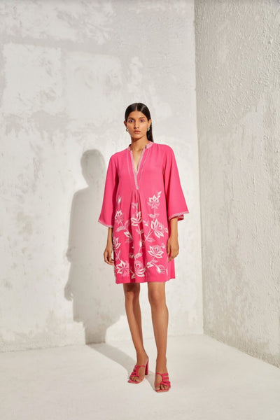 Namrata Joshipura Laurel V-Neck Shift Dress indian designer online shopping melange singapore