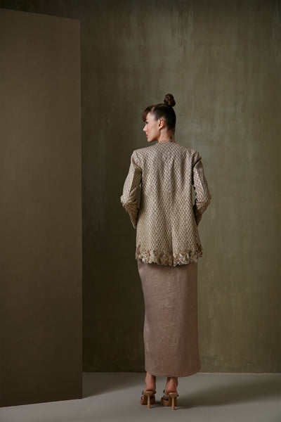 Namrata Joshipura Lunaria Jacket Skirt Set gold indian designer fashion online shopping melange singapore