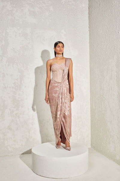 Namrata Joshipura Metallic Edge Shimmer Set indian designer online shopping melange singapore