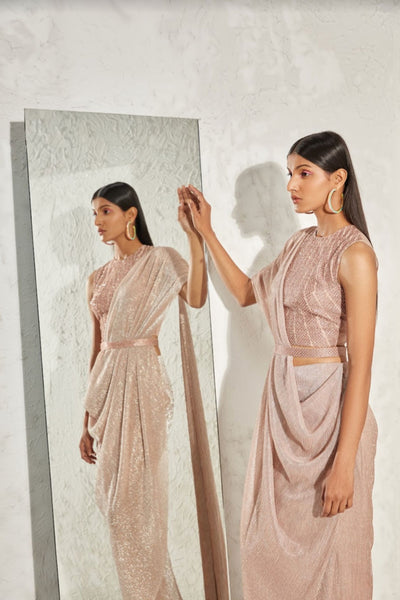 Namrata Joshipura Metallic Edge Shimmer Set indian designer online shopping melange singapore