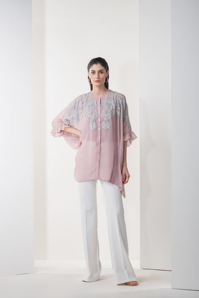 Namrata Joshipura Oriental Lily Kaftan Top lilac western indian designer wear online shopping melange singapore