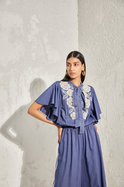 Namrata Joshipura Pearl Tie Up Jumpsuit Indian designer online shopping melange singapore