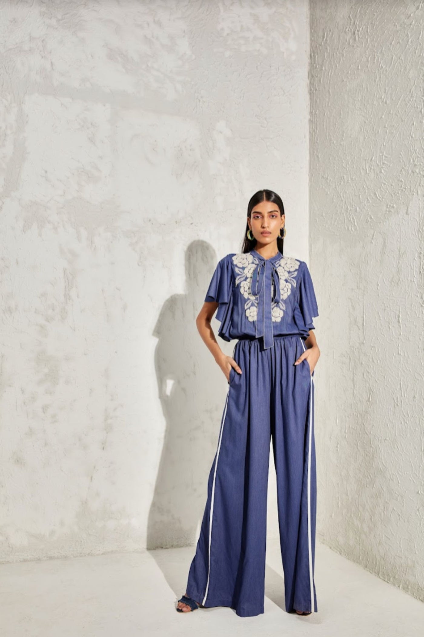 Namrata Joshipura Pearl Tie Up Jumpsuit Indian designer online shopping melange singapore