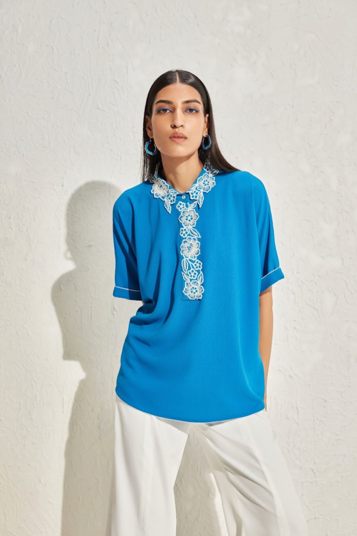 Namrata Joshipura Wisteria Boxy Top indian designer online shopping melange singapore