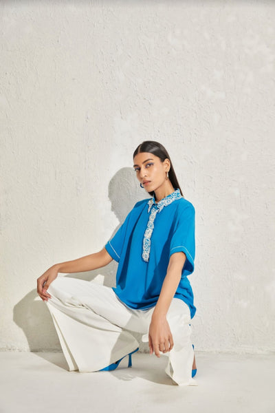 Namrata Joshipura Wisteria Boxy Top indian designer online shopping melange singapore