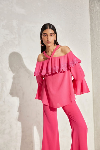 Namrata Joshipura Wisteria Off Shoulder Top indian designer online shopping melange singapore