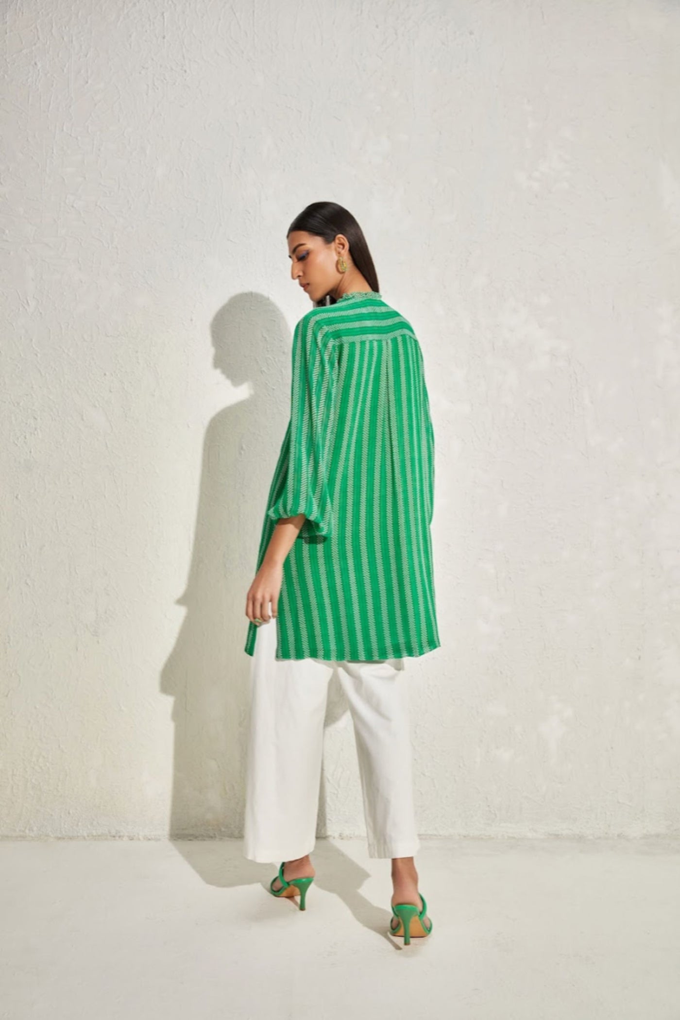 Namrata Joshipura Aster Stripes Straight Tunic indian designer online shopping melange singapore
