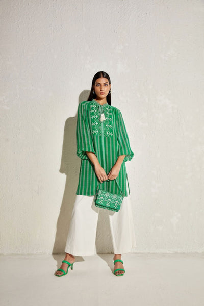 Namrata Joshipura Aster Stripes Straight Tunic indian designer online shopping melange singapore