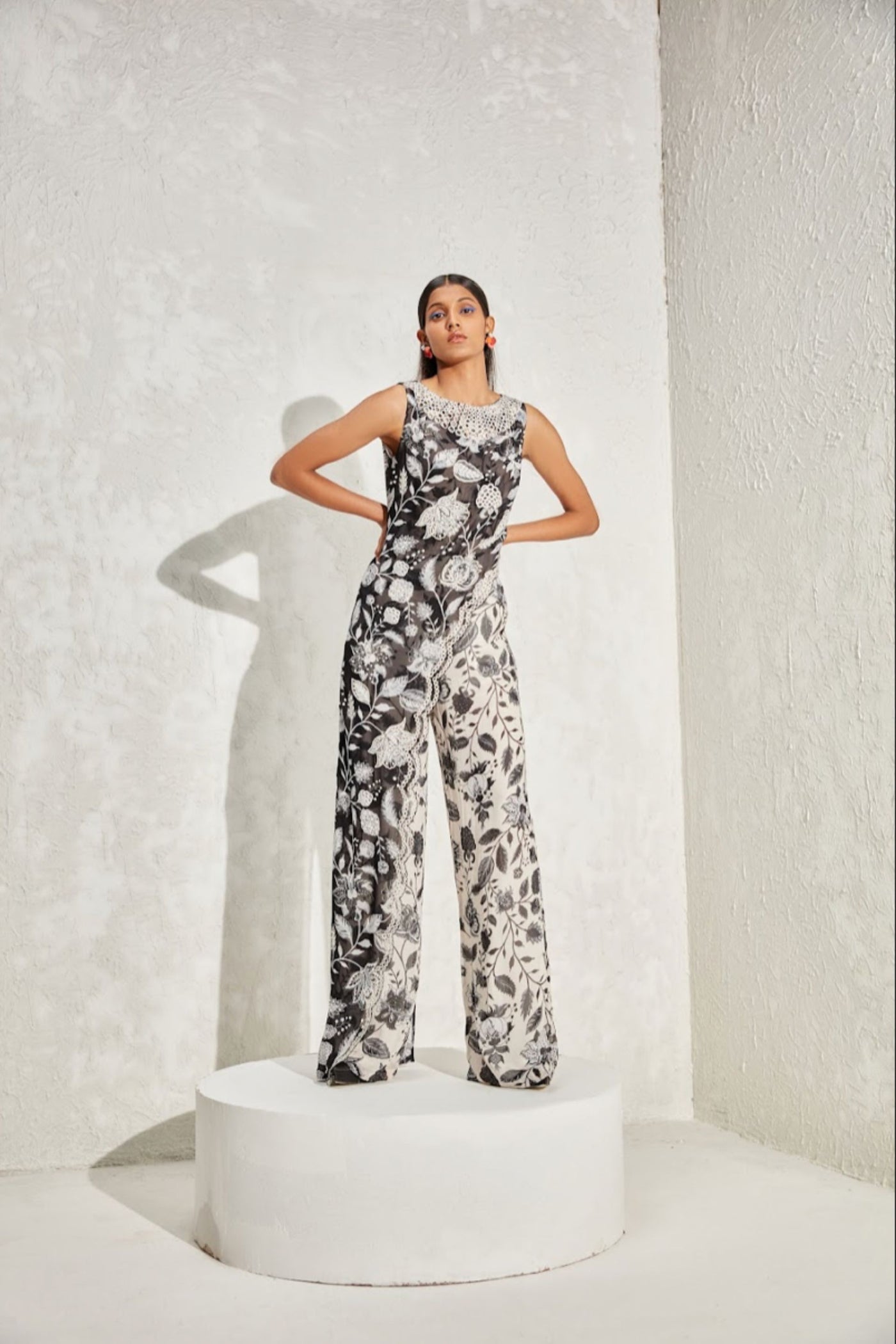 Namrata Joshipura Eden Scallop Overlap Jumpsuit indian designer online shopping melange singapore