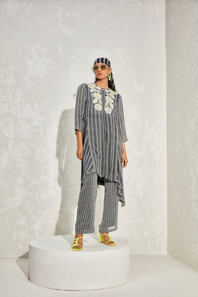 Namrata Joshipura Aster Stripes Straight Set indian designer online shopping melange singapore