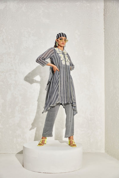 Namrata Joshipura Aster Stripes Straight Set indian designer online shopping melange singapore