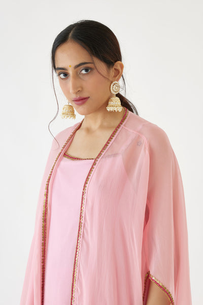 Nikasha Rani Pink And Pink Sharara Set pink festive indian designer wear online shopping melange singapore