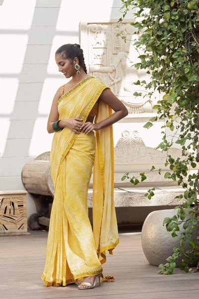 Yellow Saree With Blouse