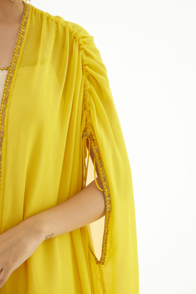 Nikasha Yellow And Cream Sharara Set festive indian designer wear online shopping melange singapore