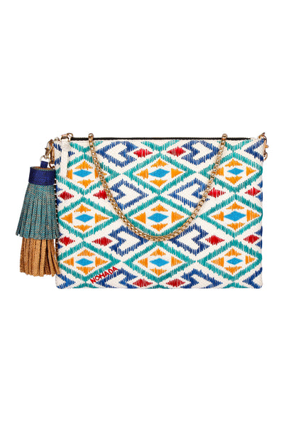 Aztec Zipper Clutch