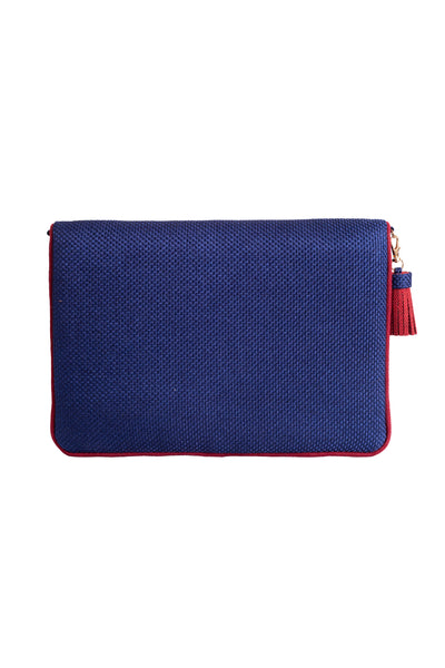 Nomada accessories Navy Talisman Flap bag online shopping melange singapore indian designer wear