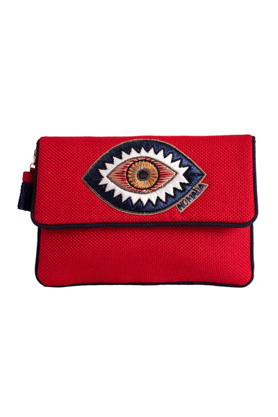 Nomada accessories Red Talisman Flap bag online shopping melange singapore indian designer wear