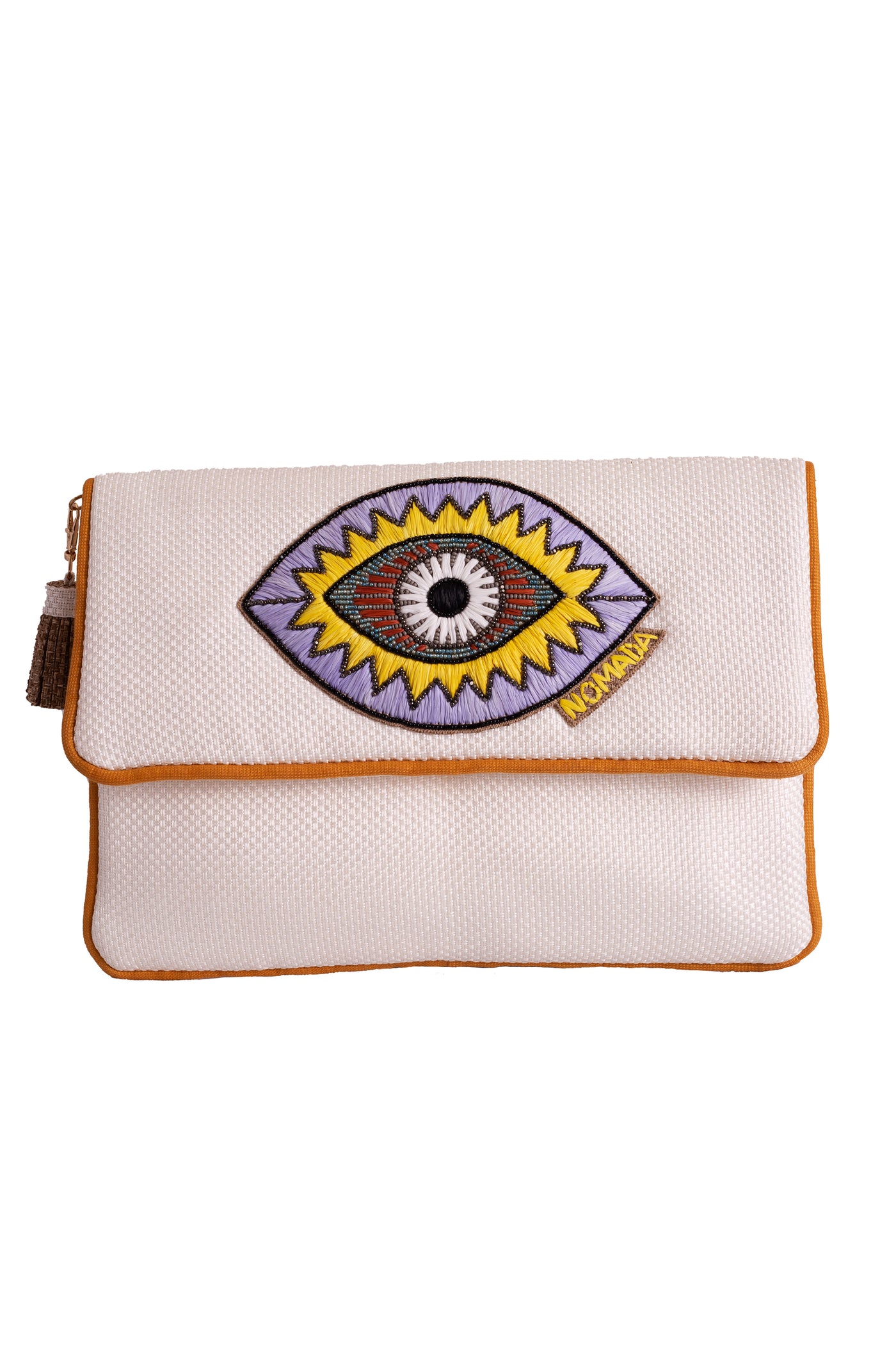 Nomada Accessories White Talisman Flap bag online shopping melange singapore indian designer wear